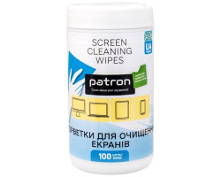 Салфетки чистящие Patron, для TFT/ LCD, туба, 100 шт (F3-059)