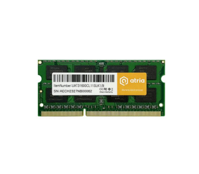 SO-DIMM DDR3 8Gb, 1600 MHz, Atria, 1.35V (UAT31600CL11SLK1/ 8) SO-DIMM DDR3 8Gb, 1600 MHz, Atria, 1.35V (UAT31600CL11SLK1/ 8)