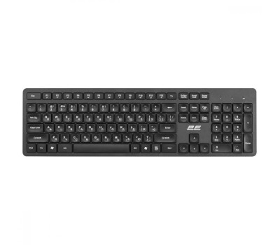 Клавиатура 2E KS260, Black, беспроводная, USB 2.4GHz, влагостойкая, до 10 м, 1xAAA (2E-KS260WB)