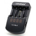 Зарядний пристрій LiitoKala Lii-NL4, Black, 4xAA/ AAA Ni-MH/ Ni-Cd, 1xКрона, струм 500mA -> AA/ AAA /  5