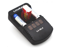Зарядний пристрій LiitoKala Lii-NL4, Black, 4xAA/ AAA Ni-MH/ Ni-Cd, 1xКрона, струм 500mA -> AA/ AAA /  5-foto2