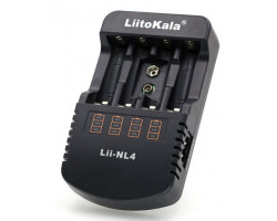Зарядний пристрій LiitoKala Lii-NL4, Black, 4xAA/ AAA Ni-MH/ Ni-Cd, 1xКрона, струм 500mA -> AA/ AAA /  5-foto3