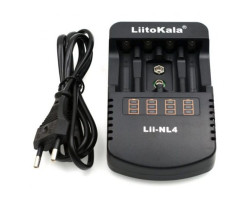 Зарядний пристрій LiitoKala Lii-NL4, Black, 4xAA/ AAA Ni-MH/ Ni-Cd, 1xКрона, струм 500mA -> AA/ AAA /  5