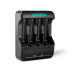 Зарядний пристрій Videx N401, Black, 4 x AA/ AAA Ni-MH/ Cd (300 mAh, 2.96V), microUSB (5V/ 1A), LED інд