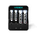 Зарядний пристрій Videx N401, Black, 4 x AA/ AAA Ni-MH/ Cd (300 mAh, 2.96V), microUSB (5V/ 1A), LED інд Зарядний пристрій Videx N401, Black, 4 x AA/ AAA Ni-MH/ Cd (300 mAh, 2.96V), microUSB (5V/ 1A), LED інд