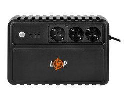 Джерело безперебійного живлення LogicPower LP-U600VA-3PS 360 Вт, 3 розетки, 5 ступ. AVR, 12В/ 7Аг x 1