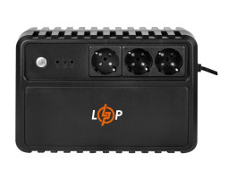 Джерело безперебійного живлення LogicPower LP-U600VA-3PS 360 Вт, 3 розетки, 5 ступ. AVR, 12В/ 7Аг x 1