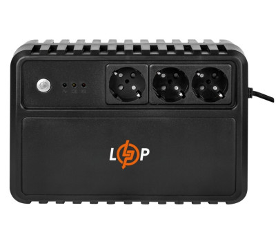 Джерело безперебійного живлення LogicPower LP-U600VA-3PS 360 Вт, 3 розетки, 5 ступ. AVR, 12В/ 7Аг x 1 Джерело безперебійного живлення LogicPower LP-U600VA-3PS 360 Вт, 3 розетки, 5 ступ. AVR, 12В/ 7Аг x 1