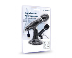Микрофон Gembird MIC-D-04, Black, 3.5 мм, настольная подставка, 1.3 м-foto2