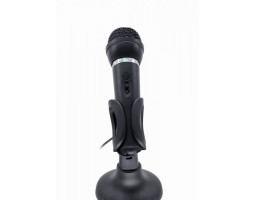 Микрофон Gembird MIC-D-04, Black, 3.5 мм, настольная подставка, 1.3 м Микрофон Gembird MIC-D-04, Black, 3.5 мм, настольная подставка, 1.3 м