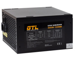 Блок живлення 500 Вт, GTL Gaming Star, Black, 80 Plus, (GTLGS500BK)