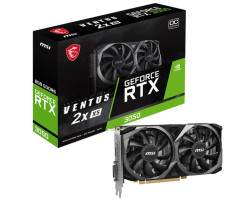 Видеокарта GeForce RTX 3050, MSI, VENTUS 2X XS OC, 8Gb GDDR6, 128-bit, (RTX 3050 VENTUS 2X XS 8G OC)