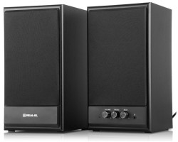 Колонки 2.0 REAL-EL S-305 Black, 2 x 20 Вт, МДФ, живлення від 220V, керування спереду-foto2