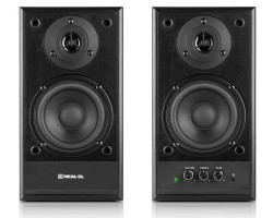 Колонки 2.0 REAL-EL S-305 Black, 2 x 20 Вт, МДФ, живлення від 220V, керування спереду-foto3