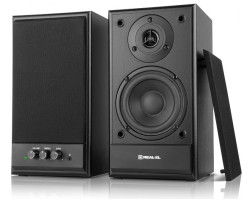 Колонки 2.0 REAL-EL S-305 Black, 2 x 20 Вт, МДФ, живлення від 220V, керування спереду