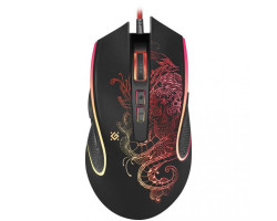 Мышь Defender Venom GM-640L, Black, USB, 7200 dpi, 7 програм. кнопок, подсветка (52640)
