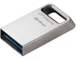 USB 3.2 Flash Drive 64Gb Kingston DataTraveler Micro, Silver, металевий корпус (DTMC3G2/ 64GB)-foto2