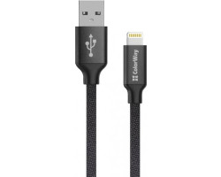 Кабель USB > Lightning,  ColorWay CW-CBUL007-BK Black, 2 м, 2.4A