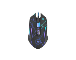 Мышь Defender Forced GM-020L, Black, USB, 3200dpi, 5 програм. кнопок, подсветка, коврик (52020)