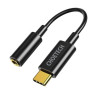 Переходник аудио USB Type-C > 3.5mm(мама) 0.1m, Choetech AUX003-BK Black