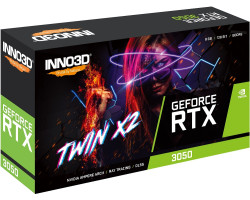 Видеокарта GeForce RTX 3050, Inno3D, TWIN X2, 8Gb GDDR6, 128-bit, (N30502-08D6-1711VA41)-foto2
