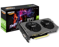 Видеокарта GeForce RTX 3050, Inno3D, TWIN X2, 8Gb GDDR6, 128-bit, (N30502-08D6-1711VA41)