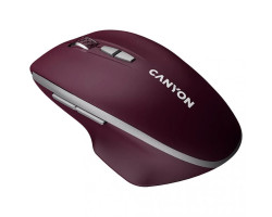 Мышь Canyon MW-21, Burgundy Red, wireless, USB, синий LED-сенсор, 1600 dpi, 7 кнопок (CNS-CMSW21BR)