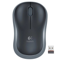 Мышь Logitech M185, Grey/ Black, USB, wireless, оптическая, 1000 dpi, 3 кнопки, 1xAA (910-002235)