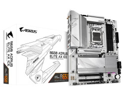 Материнська плата AM5 Gigabyte B650 AORUS ELITE AX ICE, B650, 4xDDR5, Int.Video (CPU), 4xSATA3, 3xM.