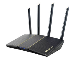 Роутер Asus RT-AX57, Black, WiFi 6 (2.4GHz до 574 MB/ s /  5GHz до 2402 MB/ s), 4xGLan, 1xGWan