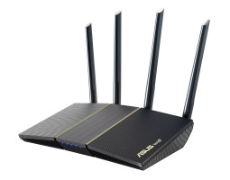 Роутер Asus RT-AX57, Black, WiFi 6 (2.4GHz до 574 MB/ s /  5GHz до 2402 MB/ s), 4xGLan, 1xGWan