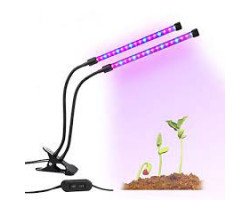 Светодиодная led лампа для растений 2 ветки Wi-Grain с таймером. Фитолампа. USB