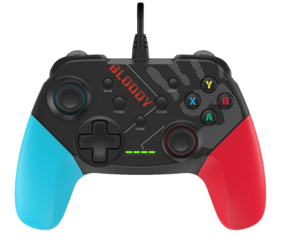 Геймпад Bloody GP30, Black/ Red/ Blue, USB, для ПК /  PS3 /  Switch /  Android