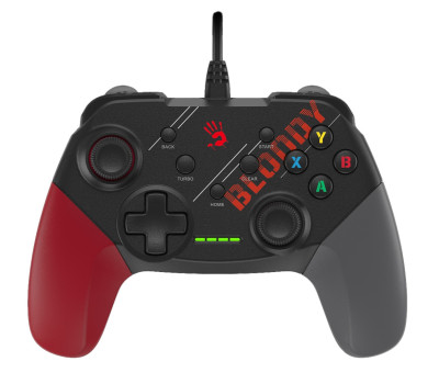 Геймпад Bloody GP30, Black/ Red/ Grey, USB, для ПК /  PS3 /  Switch /  Android