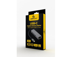 Мережевий адаптер USB Cablexpert A-CMU3-LAN-01, с USB-С на Gigabit Ethernet, 3 Ports USB 3.1 Gen1 (5-foto2