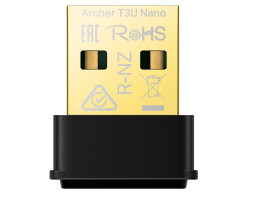 Мережевий адаптер USB TP-Link Archer T3U Nano, Black, 5GHz /  2.4GHz, AC1300 (867 /  400 Мбит/ с), USB -foto3