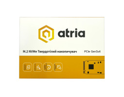 Твердотільний накопичувач M.2 256Gb, Atria X500S, PCI-E 3.0 x4, 3D TLC, (ATNVMX500S/ 256) Твердотільний накопичувач M.2 256Gb, Atria X500S, PCI-E 3.0 x4, 3D TLC, (ATNVMX500S/ 256)