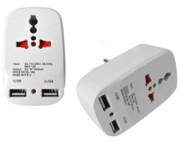 Переходник на евророзетку 2-в-1 NK-823 White (EU/ UK switch + 2xUSB) Переходник на евророзетку 2-в-1 NK-823 White (EU/ UK switch + 2xUSB)