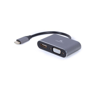 Адаптер USB 3.1 Type-C (M) - VGA (F) + HDMI (F), Cablexpert, Grey, 15 см (A-USB3C-HDMIVGA-01) Адаптер USB 3.1 Type-C (M) - VGA (F) + HDMI (F), Cablexpert, Grey, 15 см (A-USB3C-HDMIVGA-01)