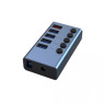 Концентратор USB 3.0 Dynamode, Black, 4xUSB 3.0 передача + 1 USB заряд, блок живлення (DM-UH-P405-G)