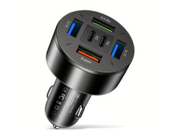 Автомобильное зарядное устройство WGS-G41 Black, 4xUSB, 2xUSB Type-C Автомобильное зарядное устройство WGS-G41 Black, 4xUSB, 2xUSB Type-C