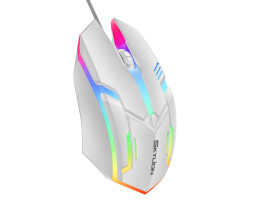 Мышь Skylion F1 White, USB, 3 кнопки, подсветка-foto2