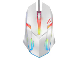 Мышь Skylion F1 White, USB, 3 кнопки, подсветка