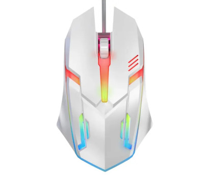 Мышь Skylion F1 White, USB, 3 кнопки, подсветка