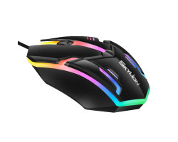 Мышь Skylion F1 Black, USB, 3 кнопки, подсветка-foto2