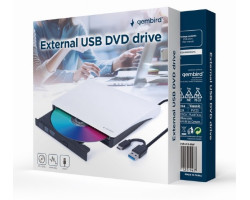 Зовнішній оптичний привід Gembird, White, DVD+/ -RW, USB 3.1 /  Type-C (DVD-USB-03-BW)-foto2