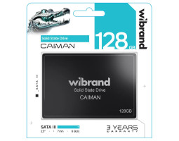 Твердотільний накопичувач 128Gb, Wibrand Caiman, SATA3, 2.5