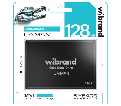 Твердотільний накопичувач 128Gb, Wibrand Caiman, SATA3, 2.5 Твердотільний накопичувач 128Gb, Wibrand Caiman, SATA3, 2.5