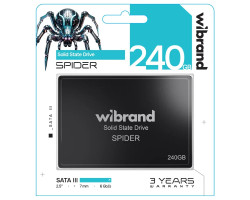 Твердотільний накопичувач 240Gb, Wibrand Spider, SATA3, 2.5