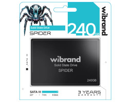 Твердотільний накопичувач 240Gb, Wibrand Spider, SATA3, 2.5